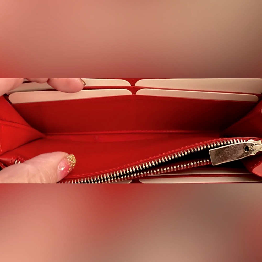 Christian Louboutin Panettone Beige/blush Zip Around Wallet with Authentic Dusty - Picture 11 of 11